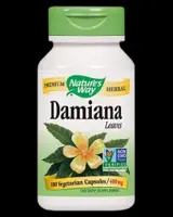 Nature's Way Damiana Leaves За хормонален баланс и либидо х 100 капсули