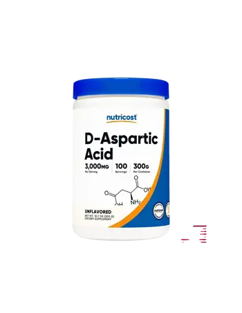 Nutricost D-Aspartic Acid За мъжки тонус и физическа сила, 300 g прах