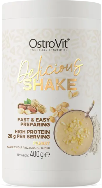 OstroVit Delicious Shake Протеинов Шейк с Вкус на Фъстъци - 400 грама, 8 дози