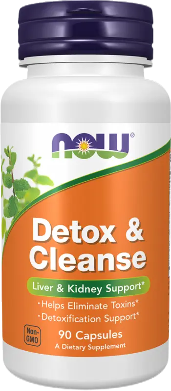 NOW Foods Detox & Cleanse Liver & Kidney Support Специализирана Формула  В Подкрепа на Бъбреците и Пикочните Пътища - 90 капсули, 45 дози