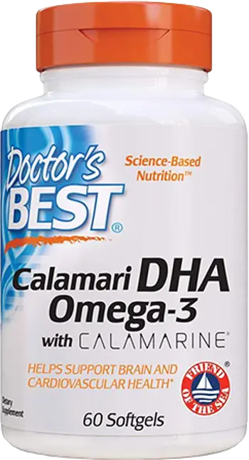 Doctor's Best DHA 500 Omega 3 With Calamarine За мозъчна функция и сърдечно-съдово здраве