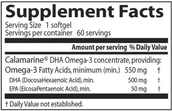 Doctor's Best DHA 500 Omega 3 With Calamarine За мозъчна функция и сърдечно-съдово здраве