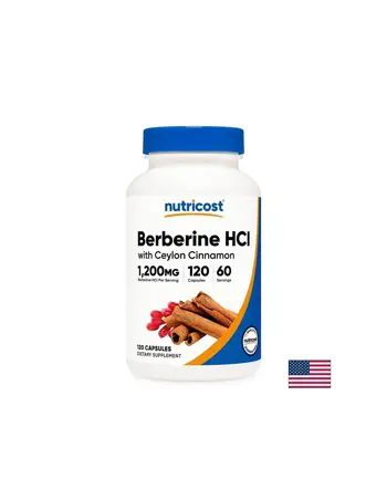 Nutricost Berberine HCl with Ceylon Cinnamon Диабет и метаболизъм х 120 капсули