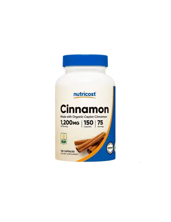 Nutricost Ceylon Cinnamon Контрол на кръвната захар х 150 капсули