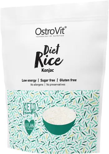 OstroVit Diet Rice Keto-Friendly Low-Calorie Konjac Ориз Конняк Глюкоманан - 400 грама