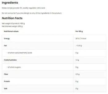 OstroVit Diet Spaghetti Keto-Friendly Low-Calorie Konjac Noodles Спагети/Паста Конняк Глюкоманан - 400 грама