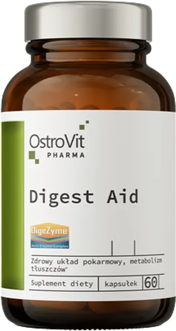 OstroVit Digest Aid with Enzymes, Herbs & Betaine HCL Мултиензимен Комплекс DigeZyme® - 60 капсули, 60 дози