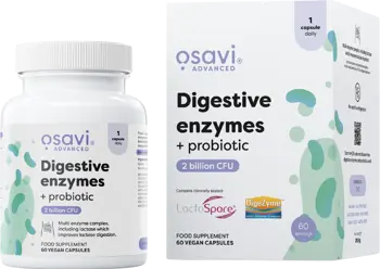 Osavi Digestive Enzymes + Probiotic Digezyme + LactoSpore За оптимално храносмилане и чревно здраве