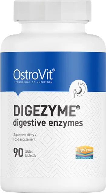 OstroVit DigeZyme® Digestive Enzyme Complex Patent Комплексни Ензими - 90 таблетки, 90 дози