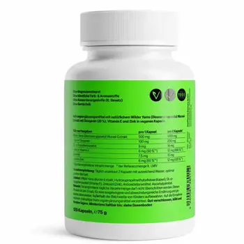 ZEINpharma Wild Yams Plus с Витамин Е и Цинк за хормонален баланс и жизненост х 120 капсули
