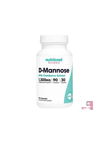 Nutricost D-Mannose with Cranberry Extract Уринарно здраве (формула за жени) х 90 капсули