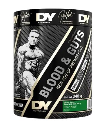 Dorian Yates Nutrition Blood & Guts The Mind & Body Pre-Workout Азотен Бустер без Креатин - 340 грама, 20 дози