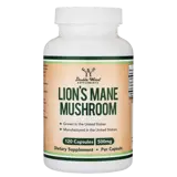 Double Wood Lion’s Mane Mushroom 500 мг Лъвска Грива - 120 капсули за 2 месеца прием, 60 дози