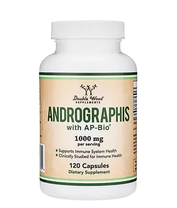 Double Wood Supplements Adrographis with AP-Bio® 1000 мг Андрографис - 120 капсули за 2 месеца прием, 60 дози