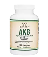 Double Wood Supplements AKG Alpha Ketoglutaric Acid 1000 мг Алфа-Кетаглутарова Киселина - 180 капсули за 3 месеца прием, 180 дози
