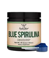 Double Wood Supplements Blue Spirulina Синя Спирулина Прах - 30 грама прах, 30 дози