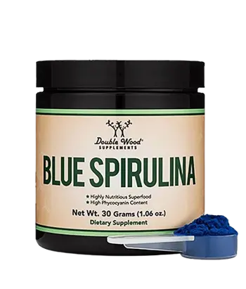 Double Wood Supplements Blue Spirulina Синя Спирулина Прах - 30 грама прах, 30 дози