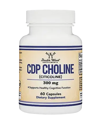 Double Wood Supplements CDP Choline (Citicoline) 300 мг Цитиколин - 60 капсули, 60 дози