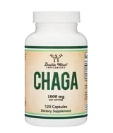 Double Wood Supplements Chaga Mushroom 1000 мг Чага - 120 капсули за 2 месеца прием, 60 дози