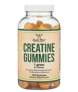 Double Wood Supplements Creatine Gummies 1000 мг Креатин за Сила и Издръжливост при Спорт - 120 желирани таблетки, 40 дози