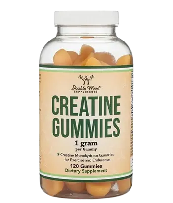 Double Wood Supplements Creatine Gummies 1000 мг Креатин за Сила и Издръжливост при Спорт - 120 желирани таблетки, 40 дози