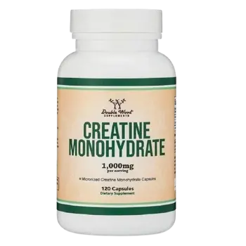 Double Wood Supplements Creatine Monohydrate 500 мг Креатин Монохидрат За Сила, Издръжливост и Мускулен Обем - 120 капсули, 60 дози