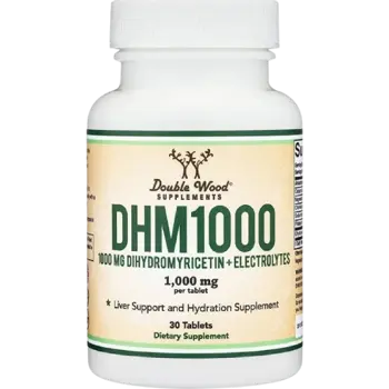Double Wood Supplements DHM 1000 мг Дихидромирицетин + Електролити - 30 таблетки, 15 дози