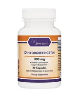 Double Wood Supplements Dihydromyricetin 300 мг Дихидромирицетин за Здрав Черен Дроб Екстракт от Китайска Лоза за Разграждане на Алкохола - 30 капсули, 30 дози