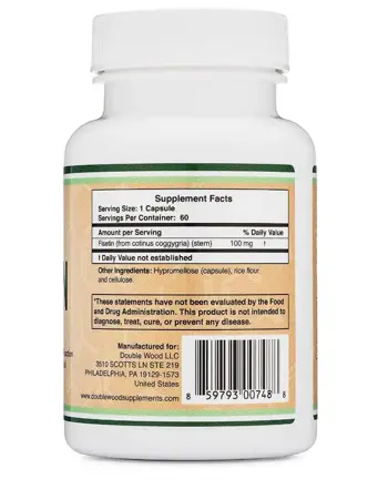 Double Wood Supplements Fisetin 100 мг Физетин - 60 капсули, 60 дози