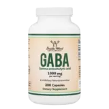 Double Wood Supplements GABA 500 мг ГАБА Спокойствие, Концентрация и Нежен Антистрес Ефект - 300 капсули, 150 дози