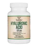 Double Wood Supplements Hyaluronic acid 200 мг Хиалуронова Киселина - 180 капсули за 3 месеца прием, 90 дози
