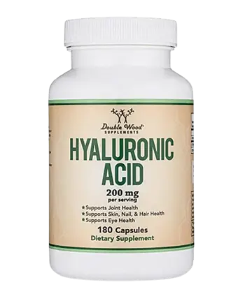Double Wood Supplements Hyaluronic acid 200 мг Хиалуронова Киселина - 180 капсули за 3 месеца прием, 90 дози