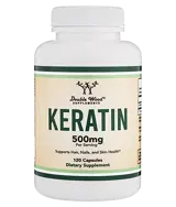 Double Wood Supplements Keratin 500 мг Кератин - 120 капсули за 2 месеца прием, 60 дози