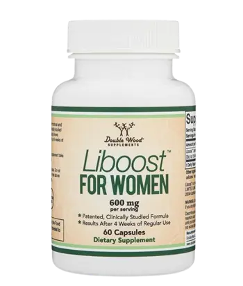 Double Wood Supplements Liboost™ with Damiana 600 мг Хормонални Проблеми Дамиана - 60 капсули, 30 дози