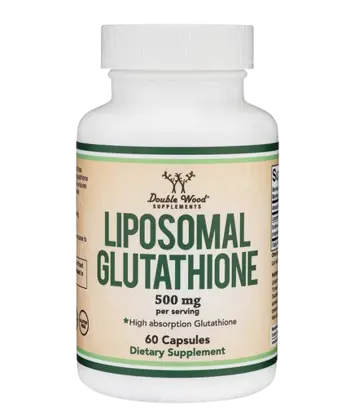 Double Wood Supplements Liposomal Glutathione 250 мг Антиоксидант, Защита на Черния Дроб Липозомен Глутатион - 60 капсули, 30 дози