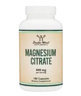 Double Wood Supplements Magnesium Citrate 800 мг Нервна Система и Мускулатура Магнезий Цитрат - 180 капсули за 3 месеца прием, 90 дози