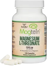 Double Wood Supplements Magnesium L-Threonate 77 мг Magtein® Магнезий Л-Треонат - 120 капсули, 30 дози