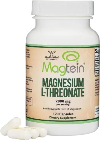 Double Wood Supplements Magnesium L-Threonate 77 мг Magtein® Магнезий Л-Треонат - 120 капсули, 30 дози