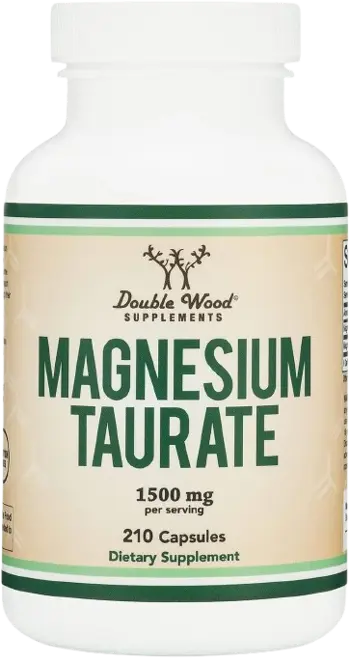 Double Wood Supplements Magnesium Taurate 120 мг Магнезий Таурат - 210 капсули за 70 дни прием, 70 дози