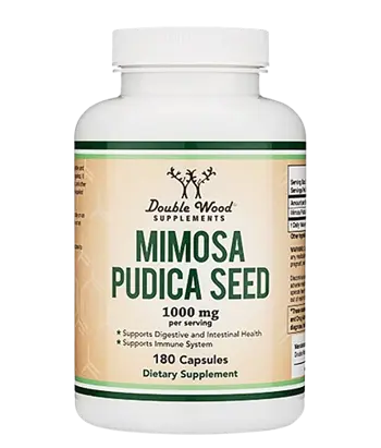 Double Wood Supplements Mimosa Pudica 1000 мг Мимоза Пудика (семена) - 180 капсули за 3 месеца прием, 90 дози