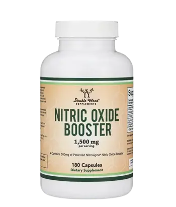 Double Wood Supplements Nitric Oxide Booster with Nitrosigine Азотен Бустер Енергия, Издръжливост, Повишаване на Мускулната Маса - 180 капсули, 60 дози