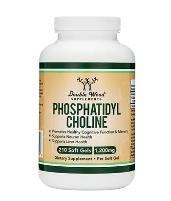 Double Wood Supplements Phosphatidyl Cholinе 1200 мг Фосфатидил Холин - 210 софтгел капсули за 7 месеца прием, 210 дози