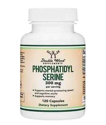 Double Wood Supplements Phosphatidyl Serine 300 мг Фосфатидилсерин - 120 капсули, 60 дози