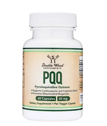 Double Wood Supplements PQQ 20 мг Pyrroloquinoline Quinone Пиролинквинолин - 60 капсули за 2 месеца прием, 60 дози