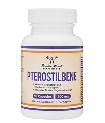 Double Wood Supplements Pterostilbene 100 мг Птеростилбен - 60 капсули, 60 дози