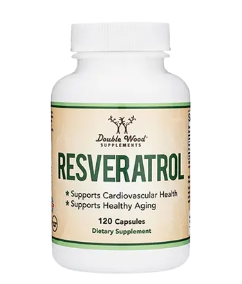 Double Wood Supplements Resveratrol 250 мг Ресвератрол - 120 капсули за 2 месеца прием, 60 дози