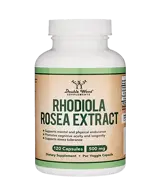 Double Wood Supplements Rhodiola Rosea Extract 500 мг Златен Корен Екстракт - 120 капсули за 4 месеца прием, 120 дози