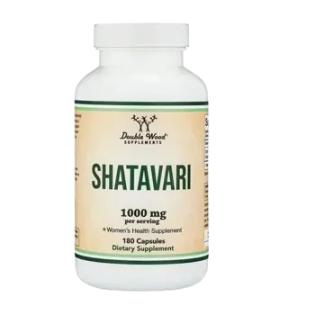 Double Wood Supplements Shatavari 500 мг Хормонален Дисбаланс Шатавари (корен) - 180 капсули за 3 месеца прием, 90 дози