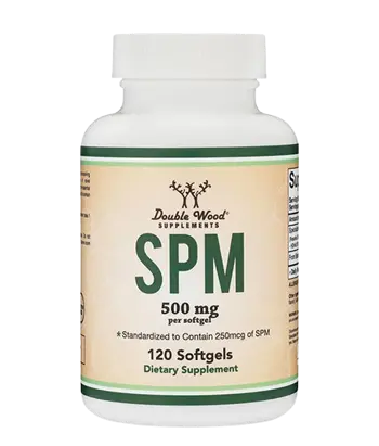 Double Wood Supplements SPM 500 мг (Специализирани Про Резолвини Медиатори) - 120 софтгел капсули за 4 месеца прием, 120 дози