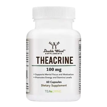 Double Wood Supplements Theacrine 100 мг Теакрин При Умствена Умора и Проблеми с Фокуса - 60 капсули, 60 дози